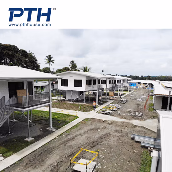 Casa pré-fabricada com estrutura de aço duplo C, dormitório, acomodação, escola